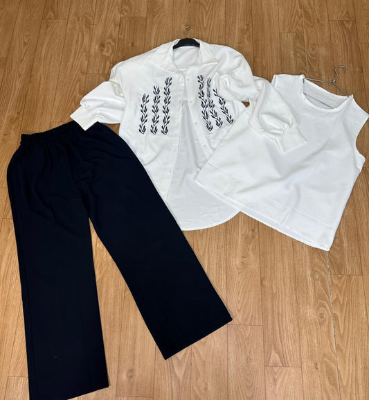 Ensemble 3 pcs chemise tarza